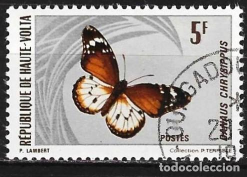 Sellos: Alto Volta 1971 - Mi 338 - YT 245 - Mariposa