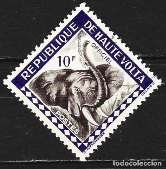 Sellos: Alto Volta 1963 - Mi D3 - YT S3 - Fauna : Elefant ( Servicio )