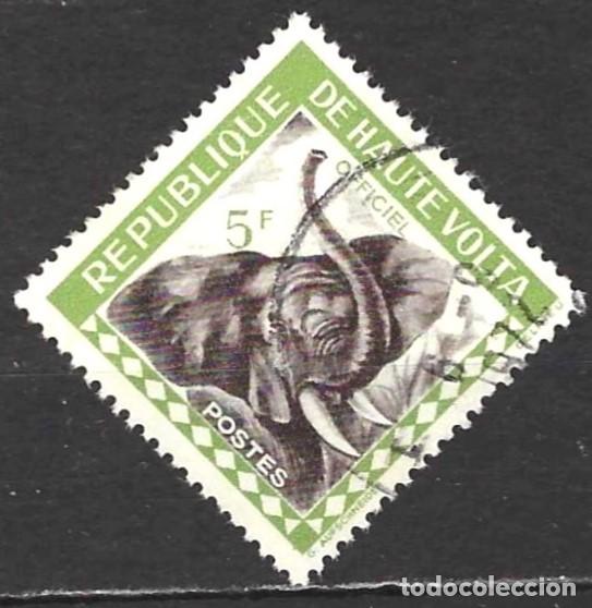 Sellos: Alto Volta 1963 - Mi D2 - YT S2 - Fauna : Elefant ( Servicio )