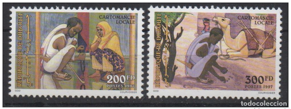 Sellos: Djibouti 1997 Mi. 635-636 ** nueve MNH Cartomancia dromedario fortuna &iexcl;RARA!