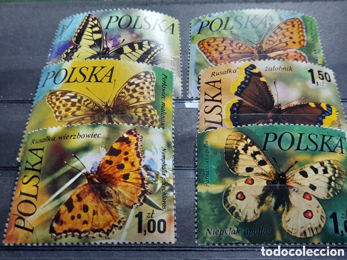Sellos: Sello Polonia nuevo 1975. Mariposas. Polillas. Insectos. Fauna. Naturaleza.