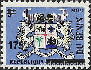 Francobolli: Ben&iacute;n 2008 Mi. 1420 sobrecargado 175F sobre 5F escudo leopardos