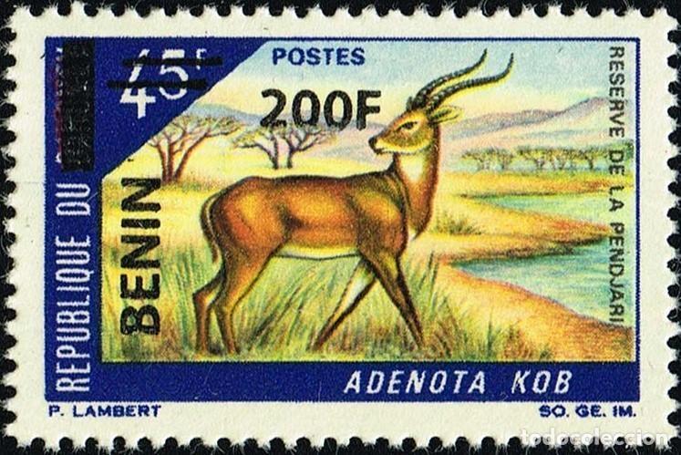 Sellos: Ben&iacute;n 2009 Mi. 1493 sobrecargado Adenota Kob ant&iacute;lope reserva Pendjari