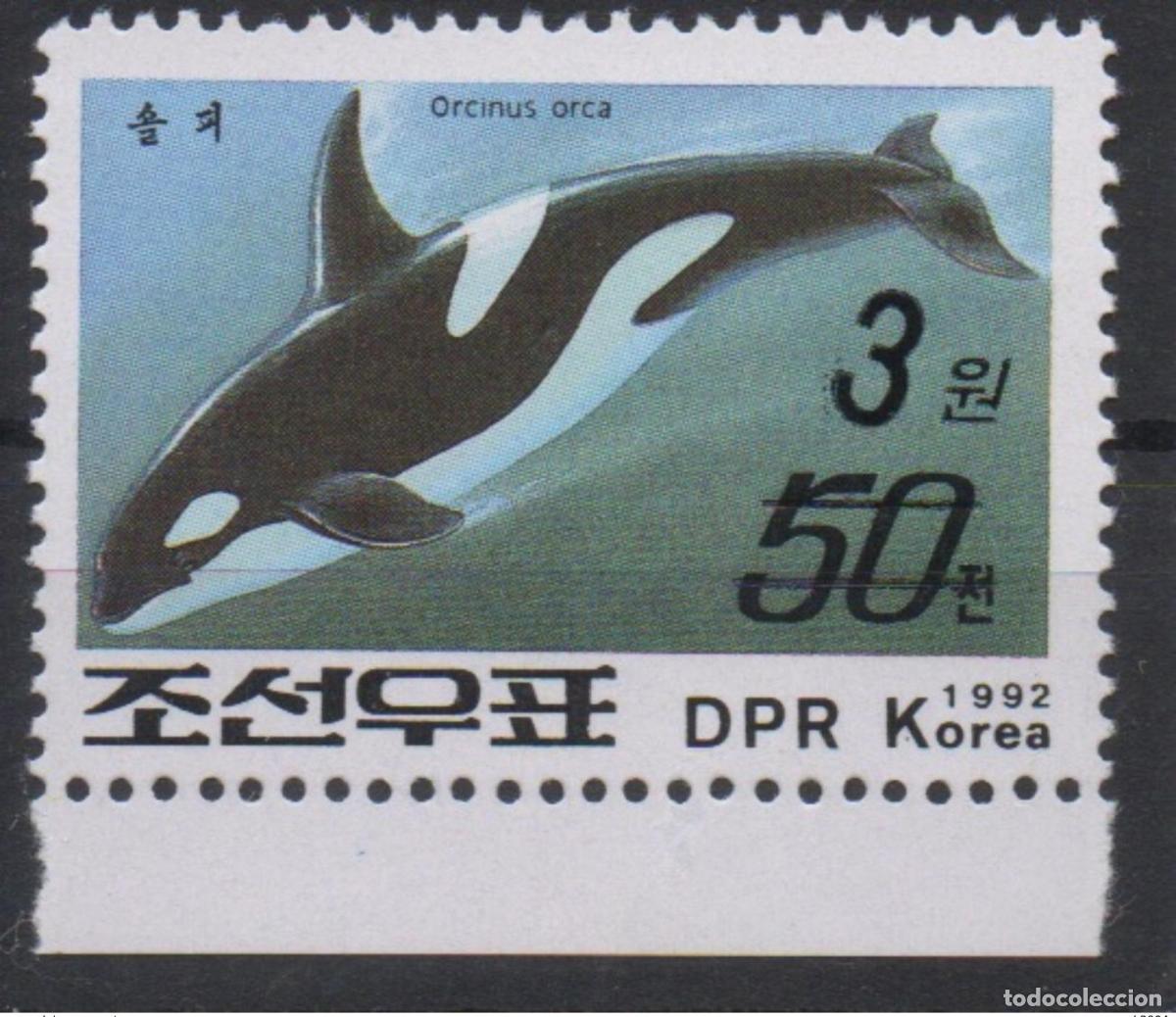 Sellos: Corea 2006 Mi. 5055 sobrecargado Fauna asesina marina de ballenas