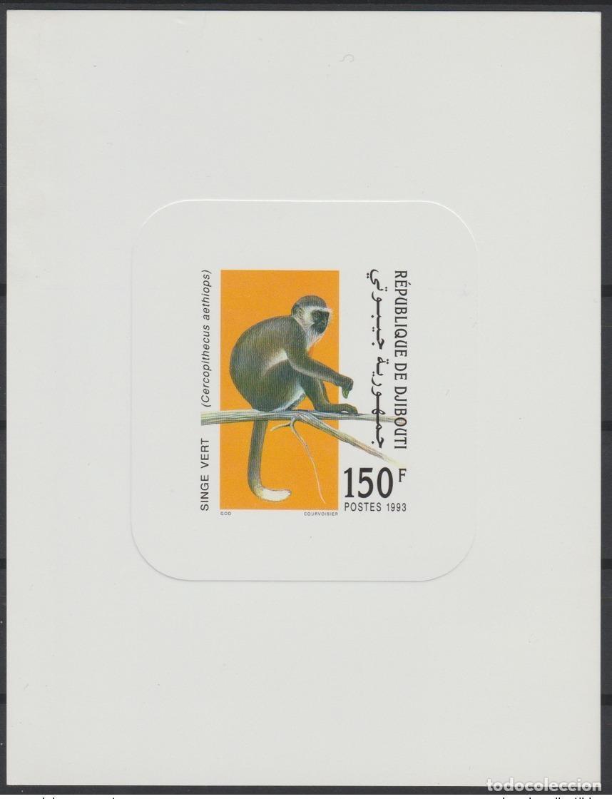 Sellos: Djibouti Dschibuti 1993 Mi. 582 a prueba de lujo Green Monkey Wildlife RARE