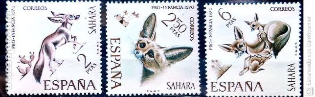 Sellos: Sahara. 280/82 Fenec. 1970. Sellos nuevos y numeraci&oacute;n Yvert.