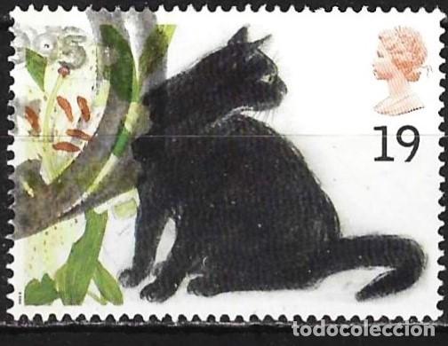 Sellos: Gran Breta&ntilde;a 1995 - Mi 1544 - YT 1789 - Fauna : Gato