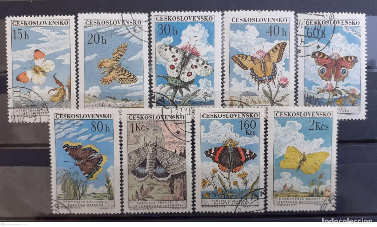 Sellos: CHECOSLOVAQUIA n&ordm; 1184/92&ordm; Mariposas. Serie completa