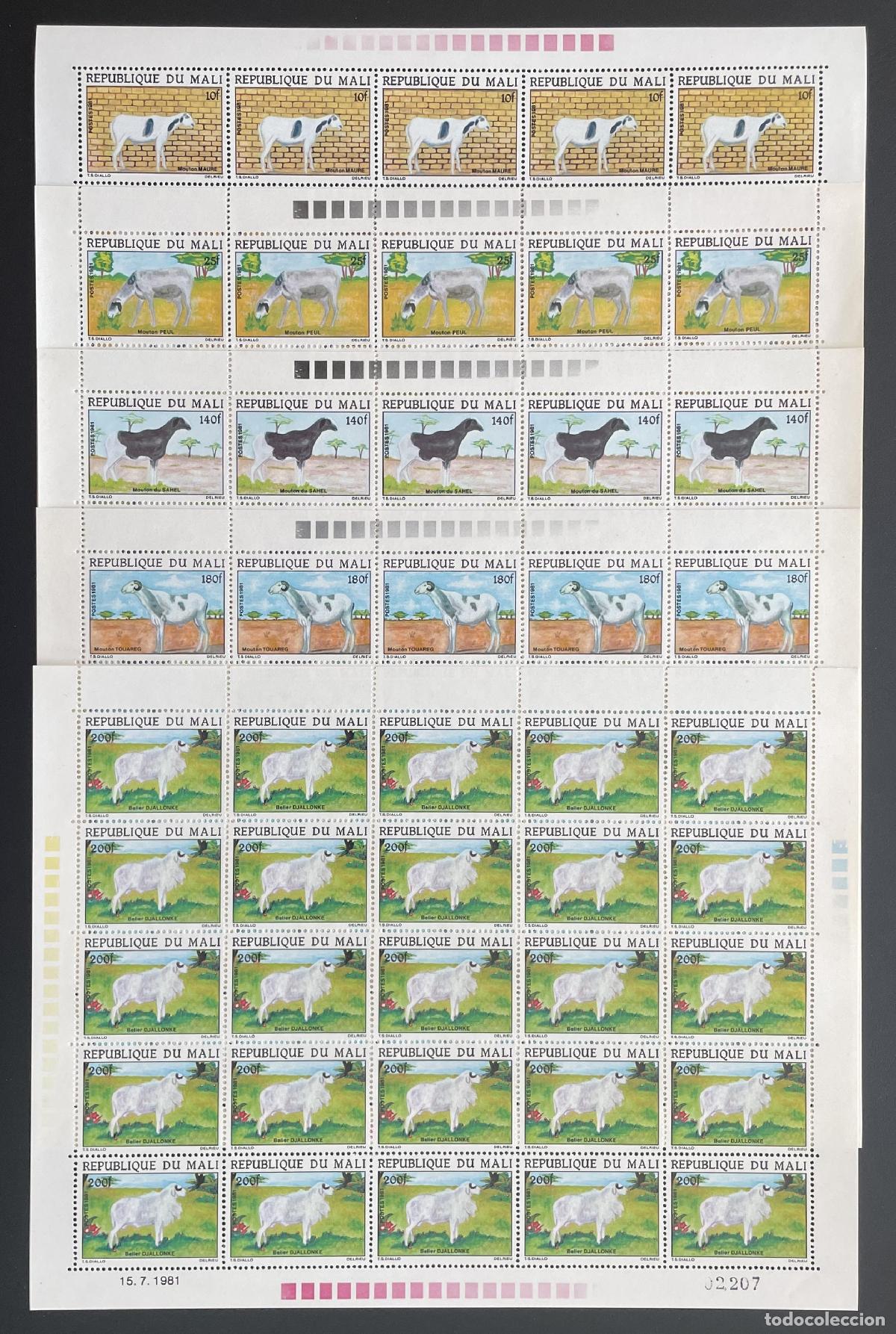 Sellos: Mali 1981 YT 432-436 ovejas Peul Sahel Tuareg Djallonk&eacute;