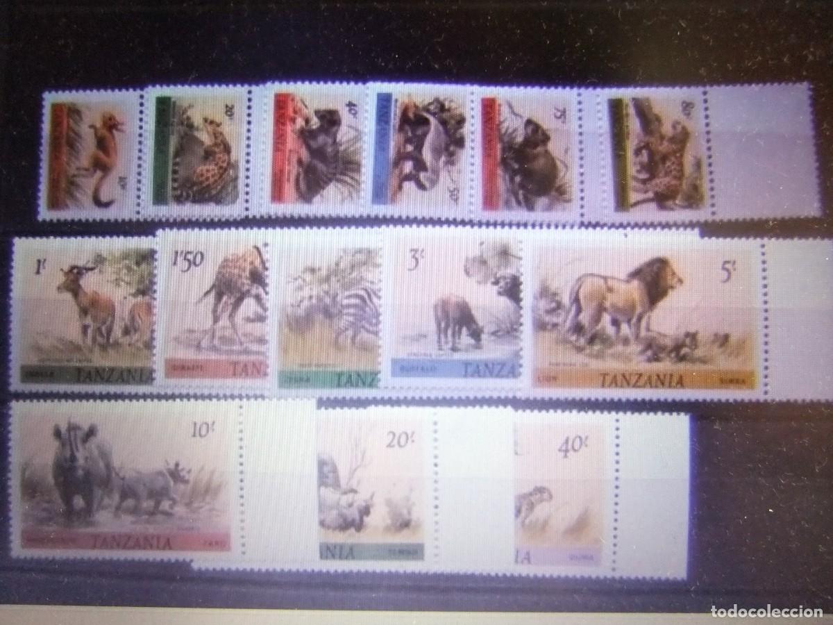 Sellos: L 141 TANZANIA 1980 / FAUNA ANIMALES SALVAJES / YVERT 163 / 176 MNH