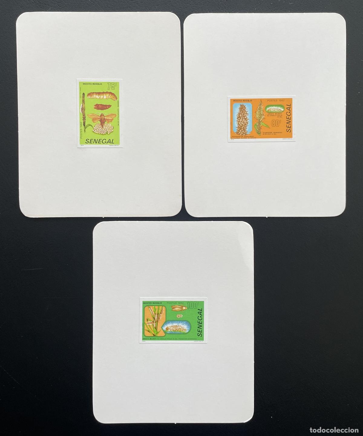 Sellos: Senegal 1982 Mi. 767 - 769 cereales a prueba de plagas insectos lujo