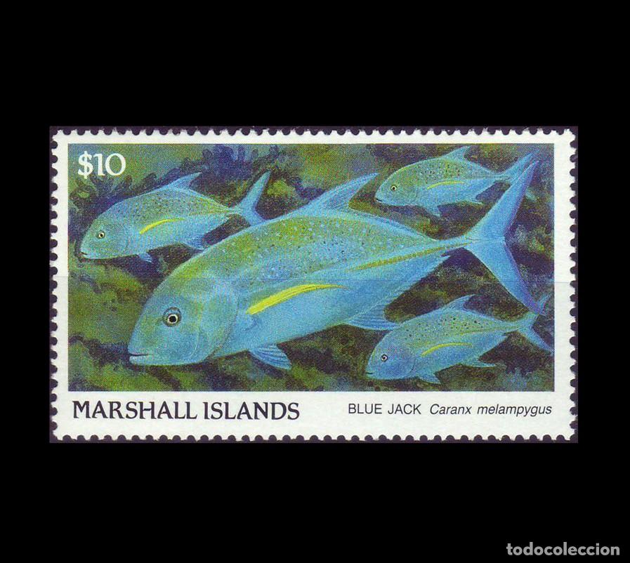 Sellos: Marshall Islands 1989 | Fish / Marine Life (Blue Jack) | Yv: 223 - Mi: 208 - SG: 163 MNH **