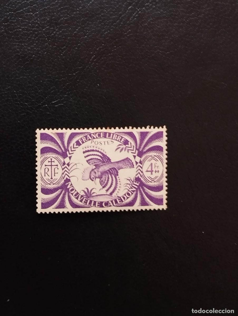 Sellos: 09.08/ Nueva Caledonia.1943. P&aacute;jaros. 4 fr. en nuevo