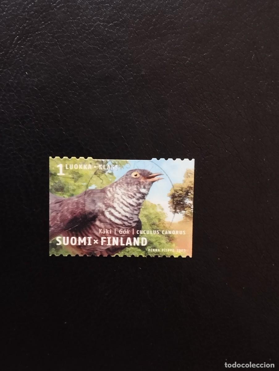 Sellos: 09.08/ Finlandia.2003. 1 LK. Tarifa nacional. P&aacute;jaros. Sell&oacute; en usado
