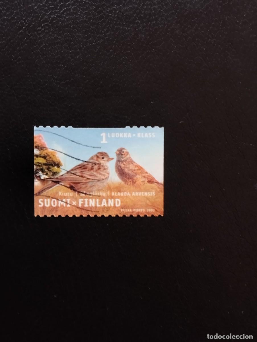 Sellos: 09.08/ Finlandia.2003. 1LK tarifa nacional. P&aacute;jaros. Sell&oacute; en usado