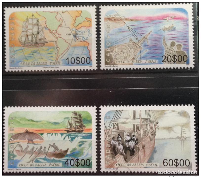 Sellos: Cabo Verde 2006 - Ciclo da Baleia Ie Series Whale Rare Boat Sailboat 4 val. 5 MNH