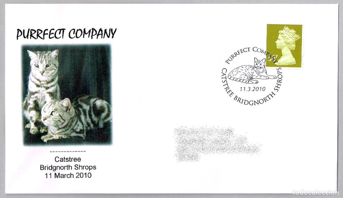 Sellos: Matasellos GATOS - PURRFECT COMPANY. Castree, Brignorth Shrops, Reino Unido, 2010