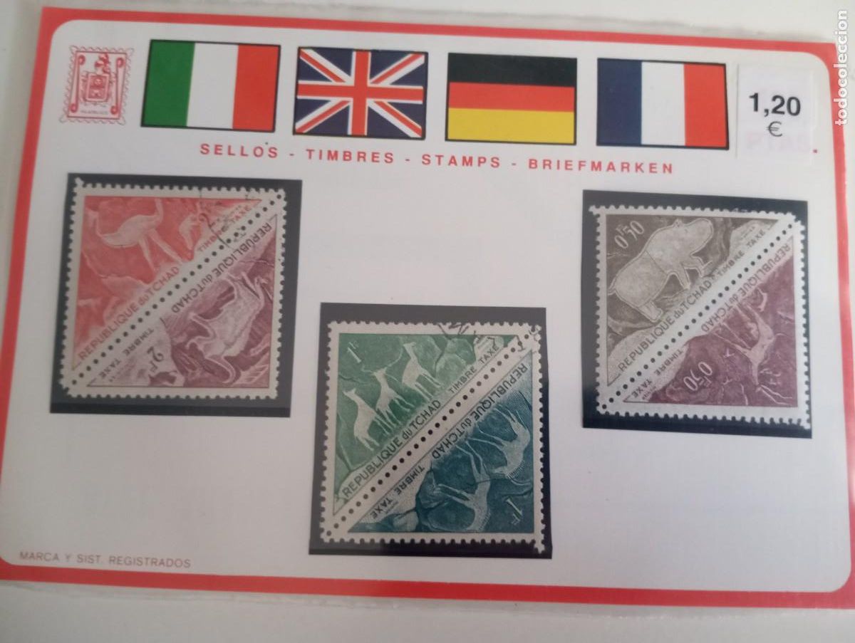 Sellos: TCHAD, FAUNA, SELLOS EMPAREJADOS