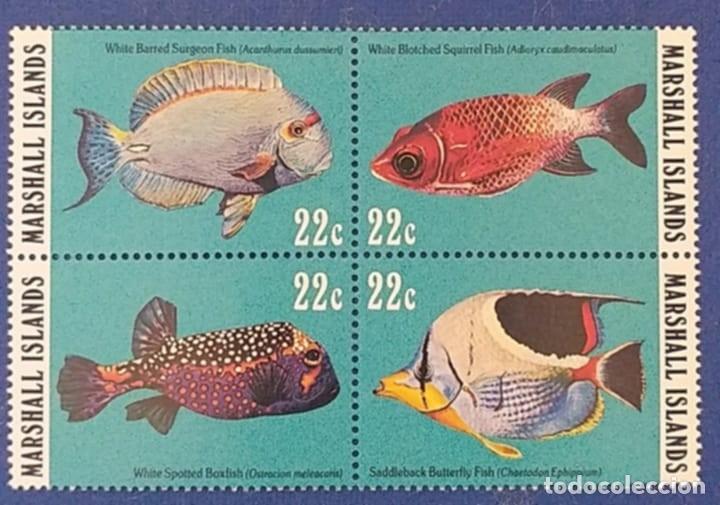 Sellos: SELLOS FAUNA MARINA MARSHALL ISLANDS 1985 PECES 92/95 4v. Nuevos