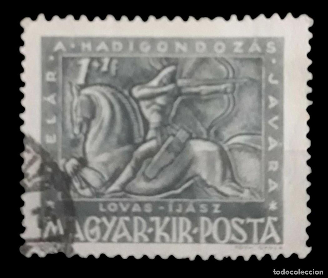 Sellos: HUNGR&Iacute;A 1943 Caballos - Fundaci&oacute;n para los heridos de guerra. USADO.