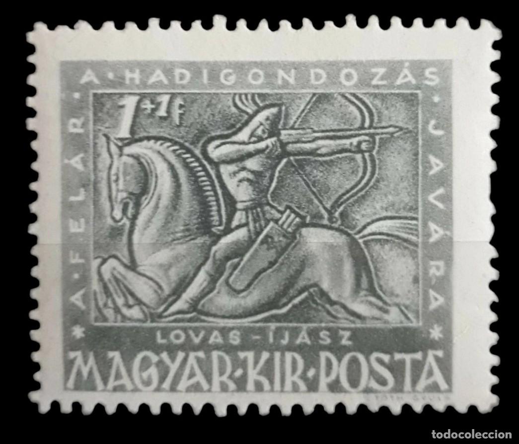 Sellos: HUNGR&Iacute;A 1943 Caballos - Fundaci&oacute;n para los heridos de guerra. NUEVO - MNH.