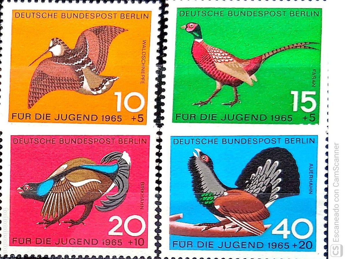 Sellos: Berl&iacute;n. 226/29 P&aacute;jaros. 1965. Sellos nuevos y numeraci&oacute;n Yvert.