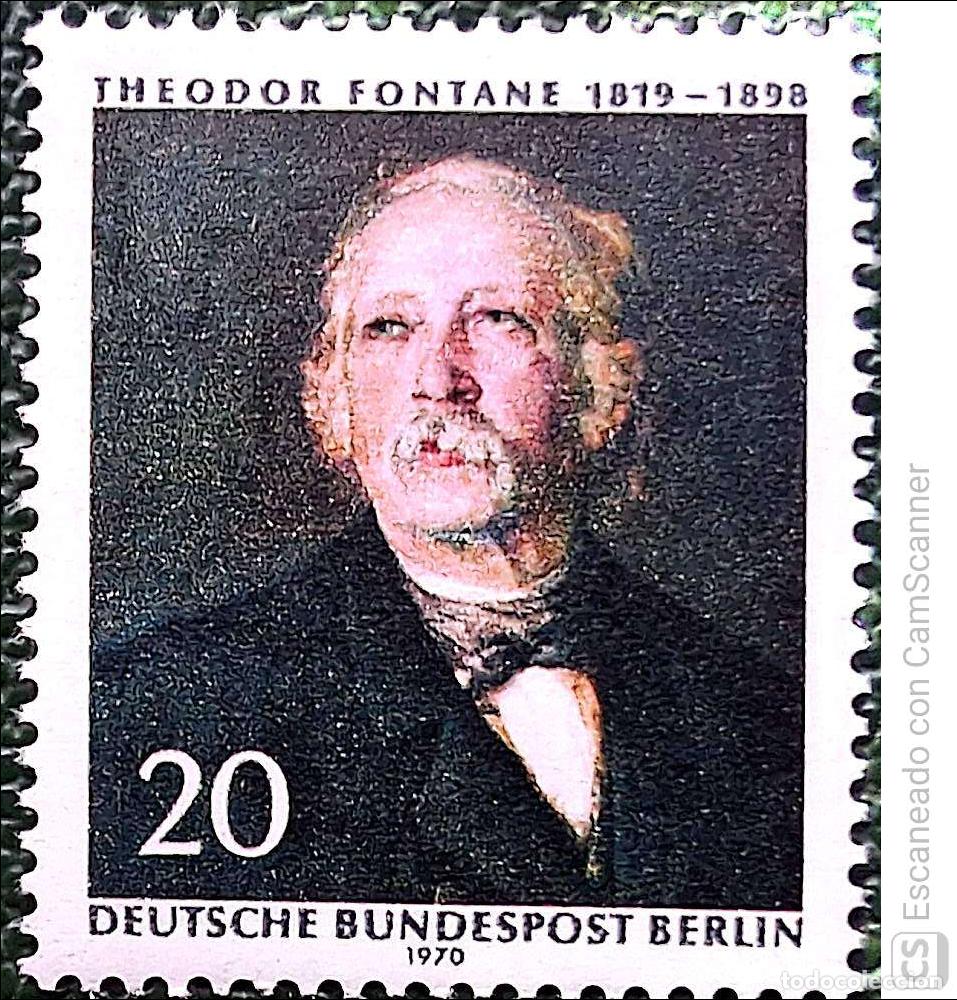 Sellos: Berl&iacute;n. 328 Escritor Th&eacute;odor Fontane. 1970. Sellos nuevos y numeraci&oacute;n Yvert.
