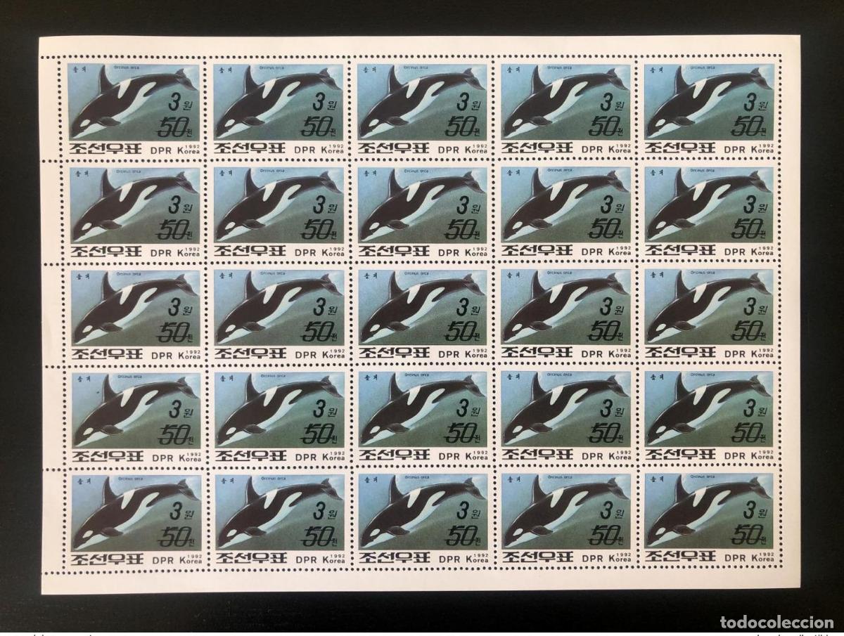 Sellos: Korea 2006 Mi. 5055 Sobreimpresi&oacute;n de hoja Vida silvestre marina asesina ballenas