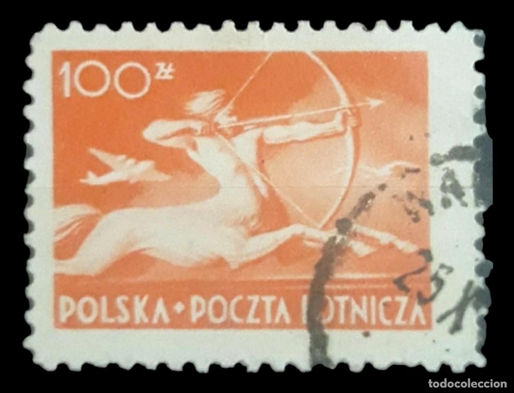 Briefmarken: POLONIA 1948 Caballos - Centauro. A&eacute;reo. USADO.
