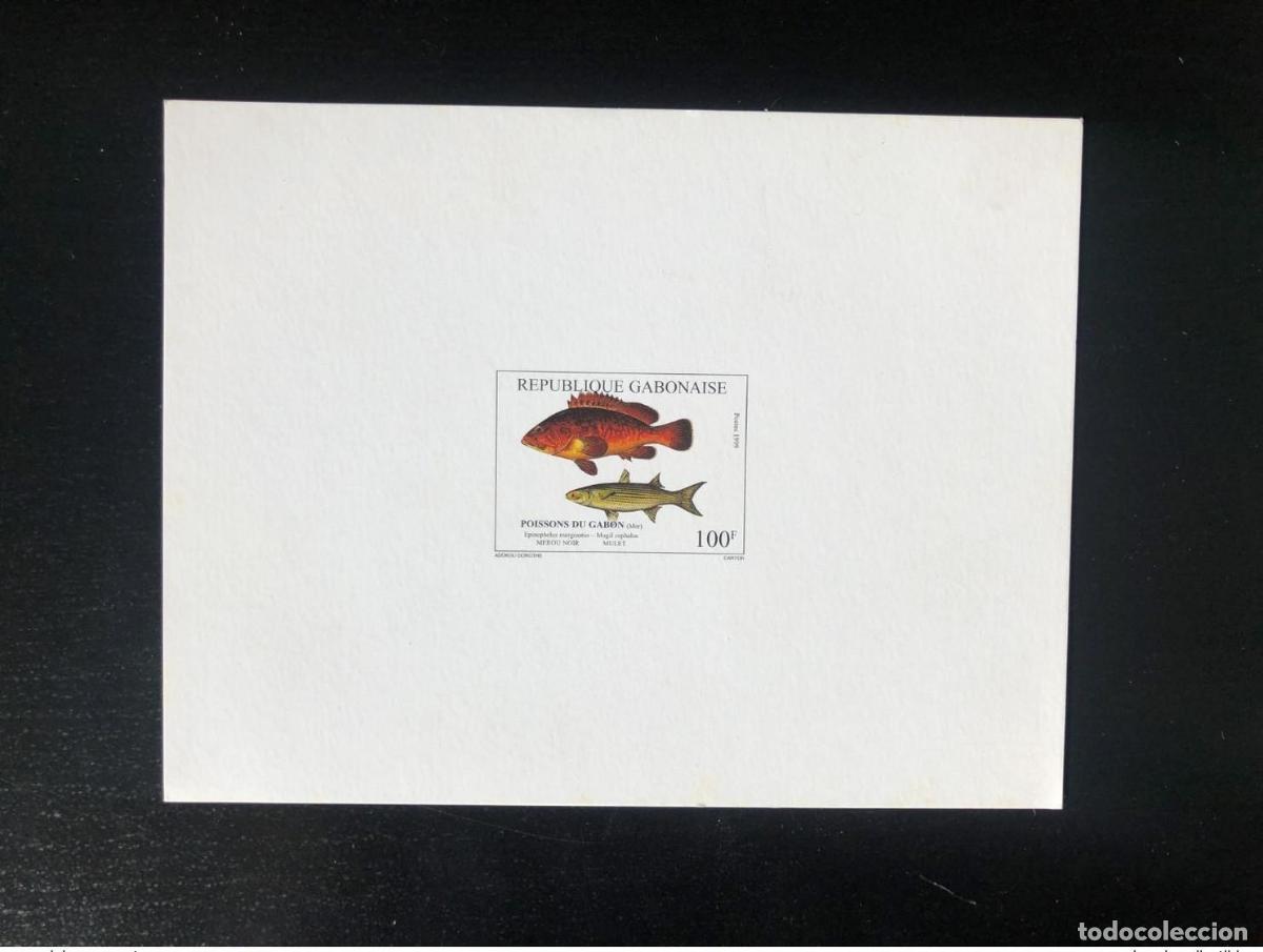 Sellos: Gab&oacute;n 1999 Mi. 1480 Proof Lujo Poissons de Fishes Fische Rare!