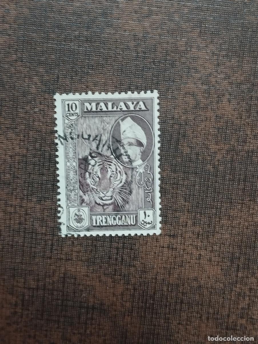 Sellos: 28.08/ Malaya/ Trengganu. Fauna. 10c. en usado