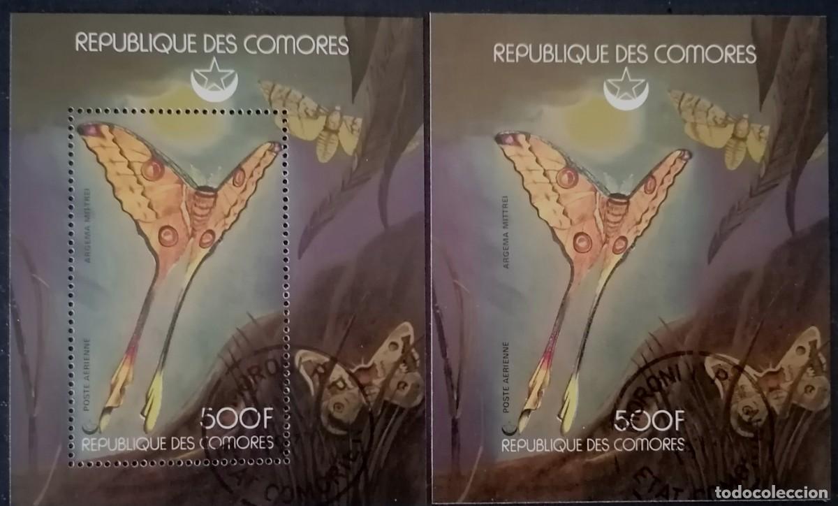 Sellos: COMORAS 1978 - 2 HB MARIPOSAS .