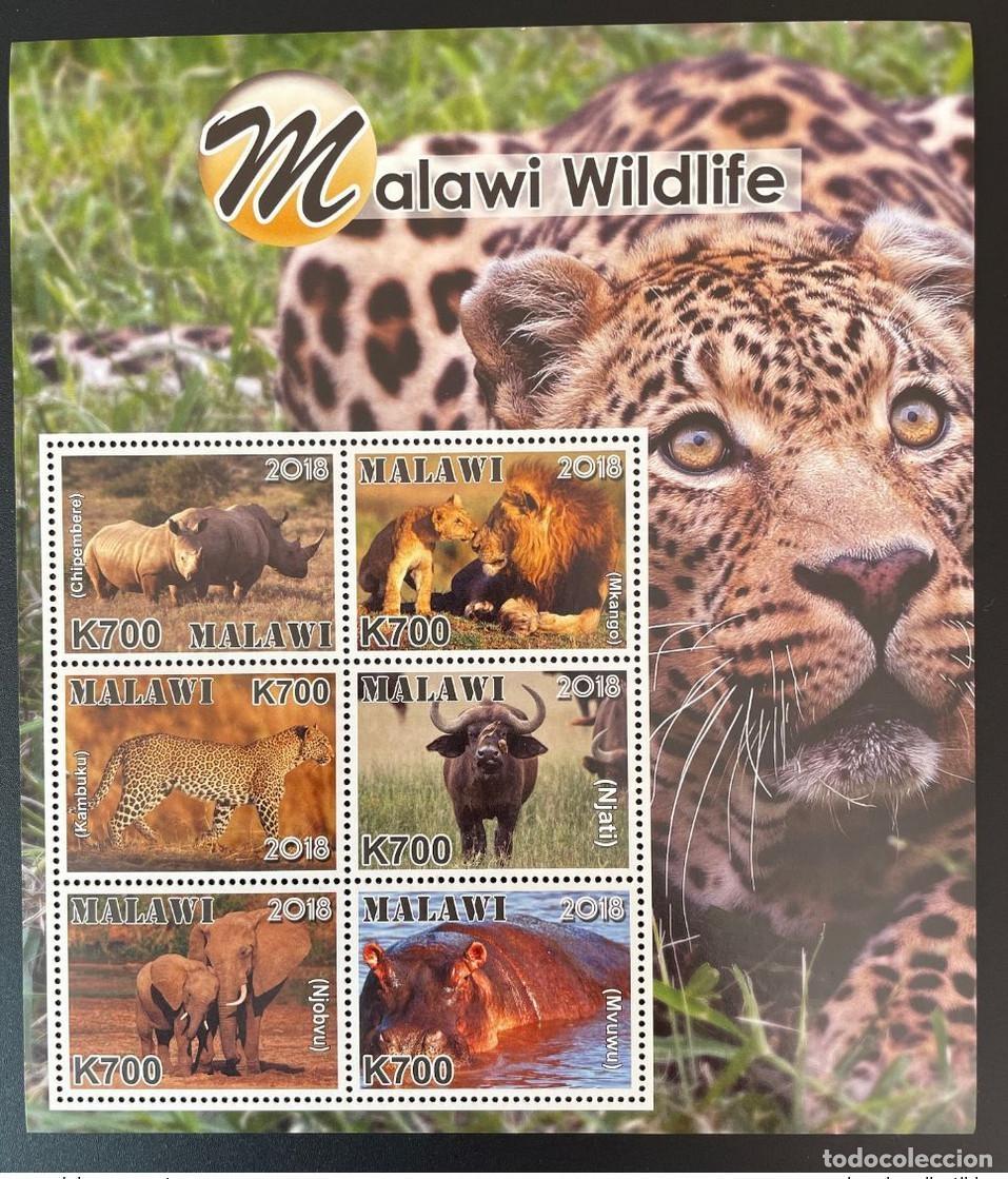 Sellos: Malawi 2018/2019 Mi. 1022 - 1027 Pantera Leopardo Elefante Le&oacute;n Rinoceronte
