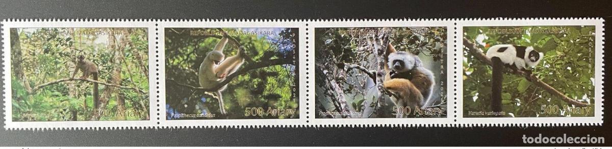 Sellos: Madagascar 2021 Mi. 2718 - 2721 Lemuriens Lemurs fauna propithecus 4 val.