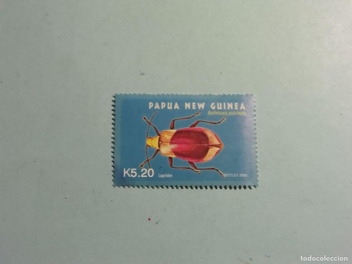 Sellos: PAPUA NUEVA GUINEA 2005 - INSECTOS - ESCARABAJO (BOTHRICARA PULCHELLA) - NUEVO.