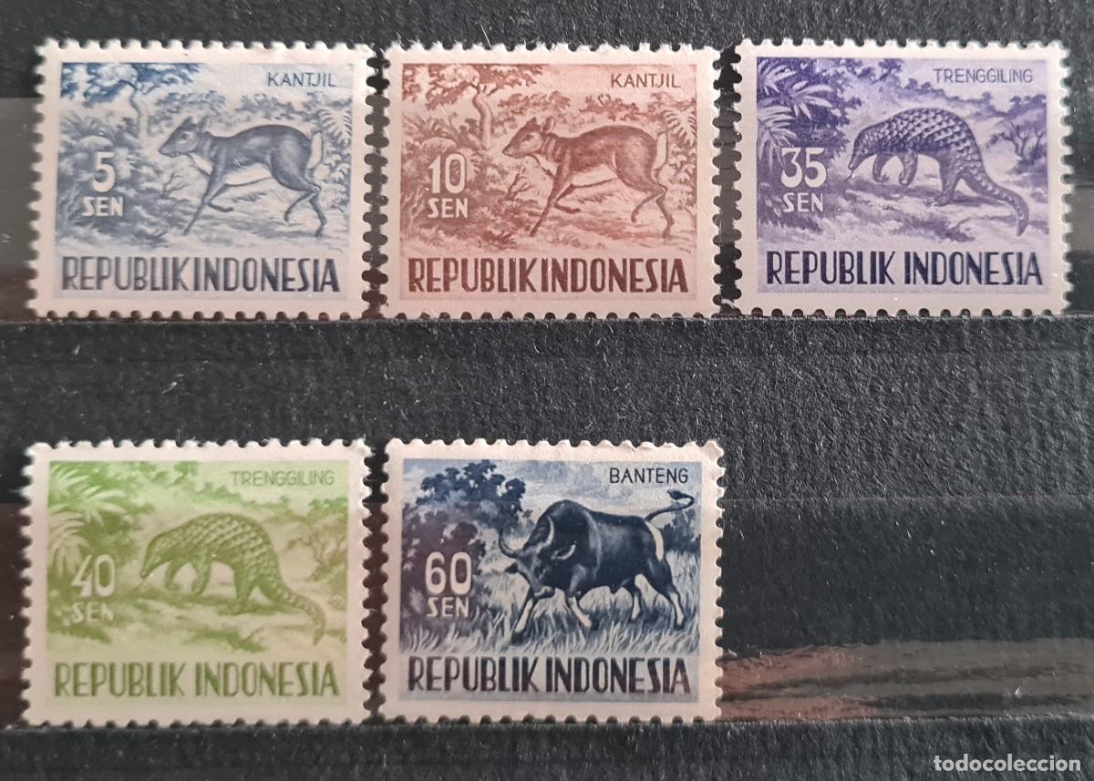 Briefmarken: Serie de sellos nuevos de Indonesia 1956-58: Fauna