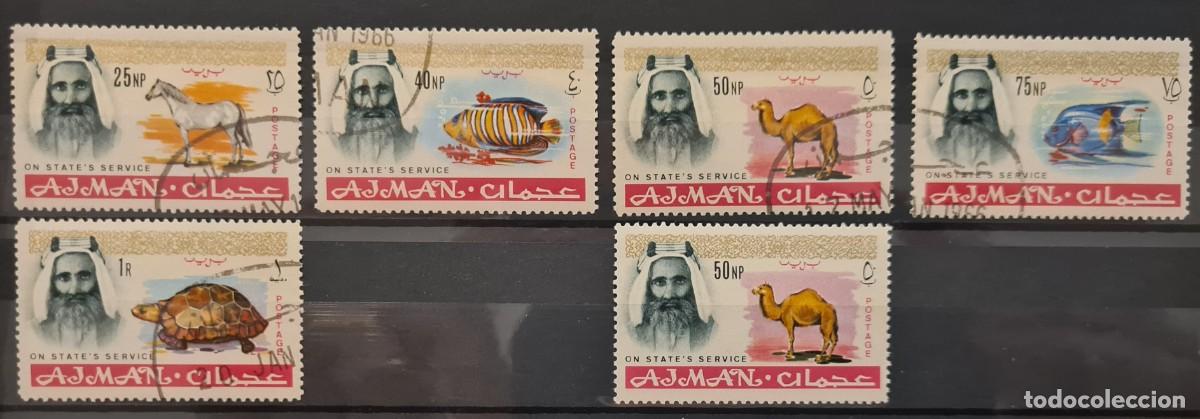 Sellos: Serie completa de sellos de servicio de Ajman 1965: Jeque Raschid bin Humaid Al Nuaimi III