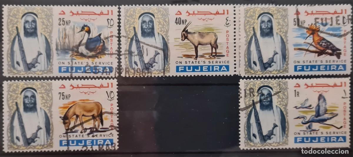 Sellos: Serie de sellos de servicio usados de Fujeira 1965: Jeque Mohammed Ben Hamad Al Sharji