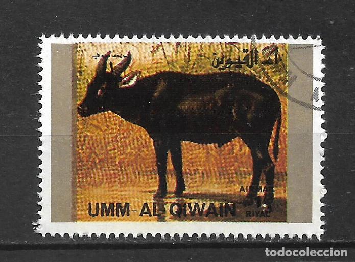 Sellos: UMM AL QIWAIN 1973 sello usado fauna - 22/8