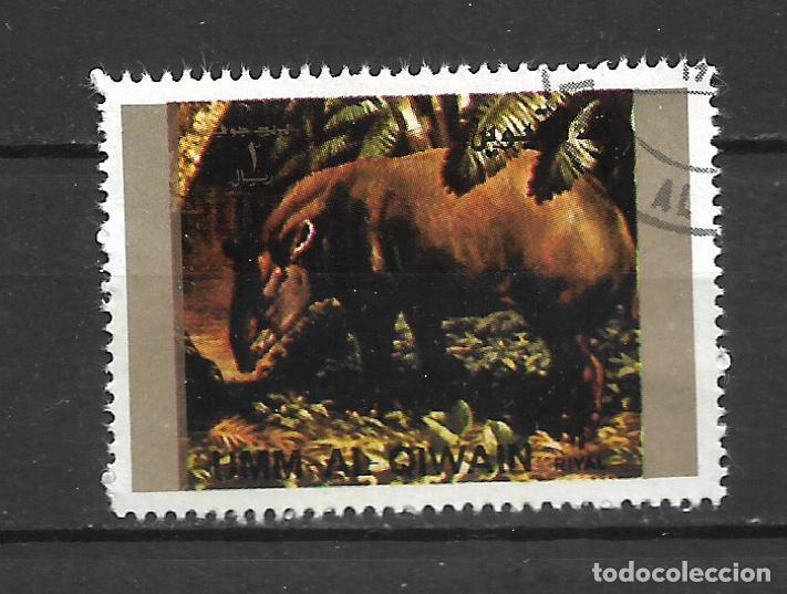 Sellos: UMM AL QIWAIN 1973 sello usado fauna - 22/8