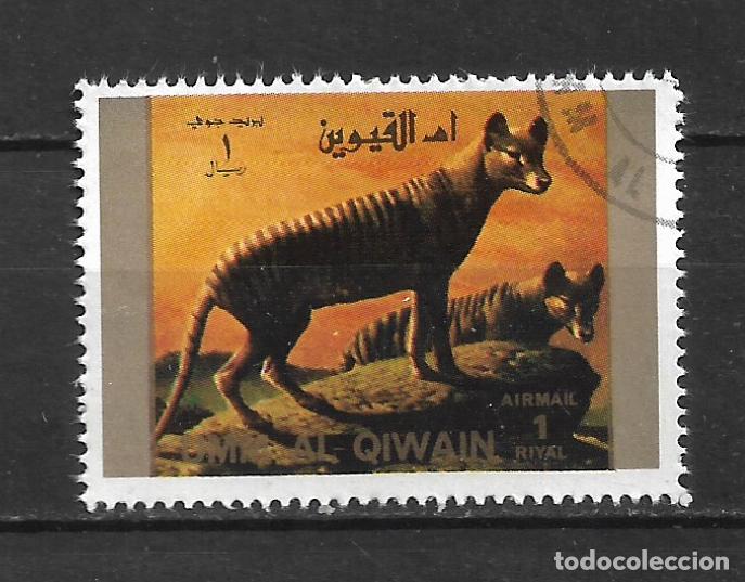 Sellos: UMM AL QIWAIN 1973 sello usado fauna - 22/8