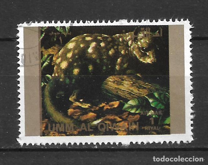 Sellos: UMM AL QIWAIN 1973 sello usado fauna - 22/8