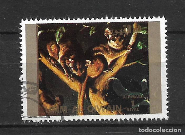Sellos: UMM AL QIWAIN 1973 sello usado fauna - 22/8