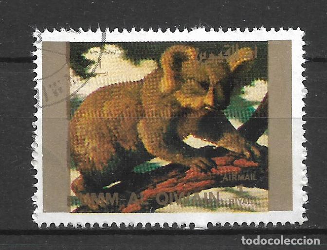 Sellos: UMM AL QIWAIN 1973 sello usado fauna - 22/8