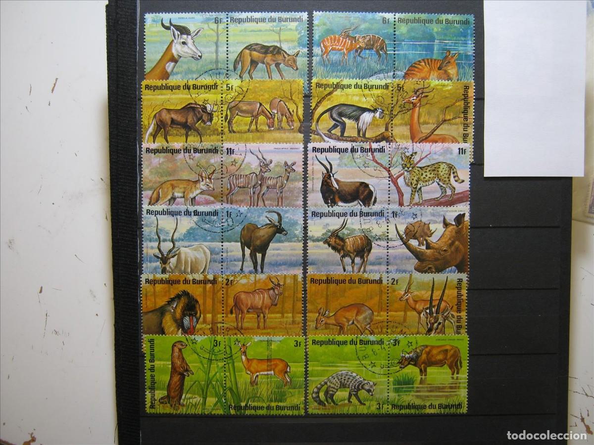 Selos: BURUNDI FAUNA 1975 SERIE COMPLETA USADOS LUJO.
