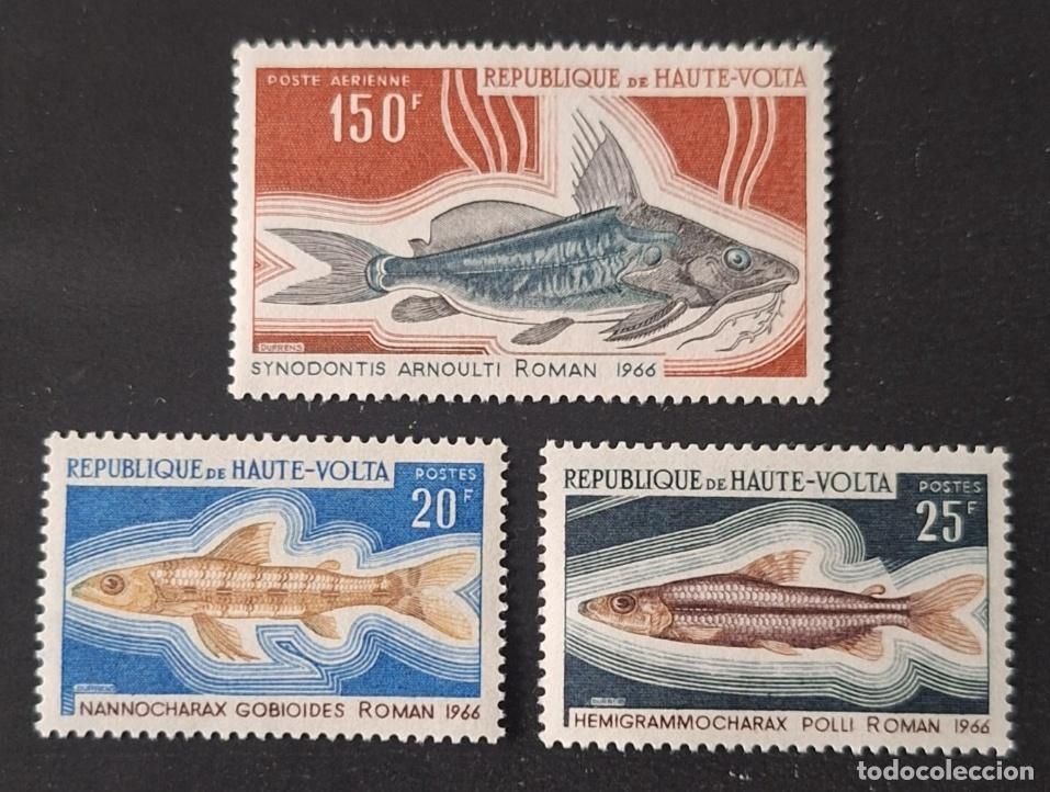 Selos: Alto Volta 1969 Mi. 273-275 peces fauna acu&aacute;tica Synodontis