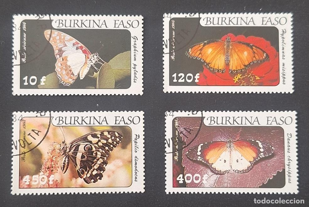 Sellos: Burkina Faso 1984 Mi. 972-975 us. mariposas Graphium Danaus Papilio