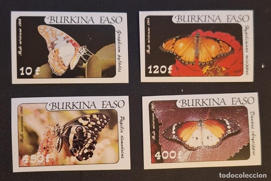 Sellos: Burkina Faso 1984 Mi. 972-975 ND mariposas correo a&eacute;reo fauna insectos