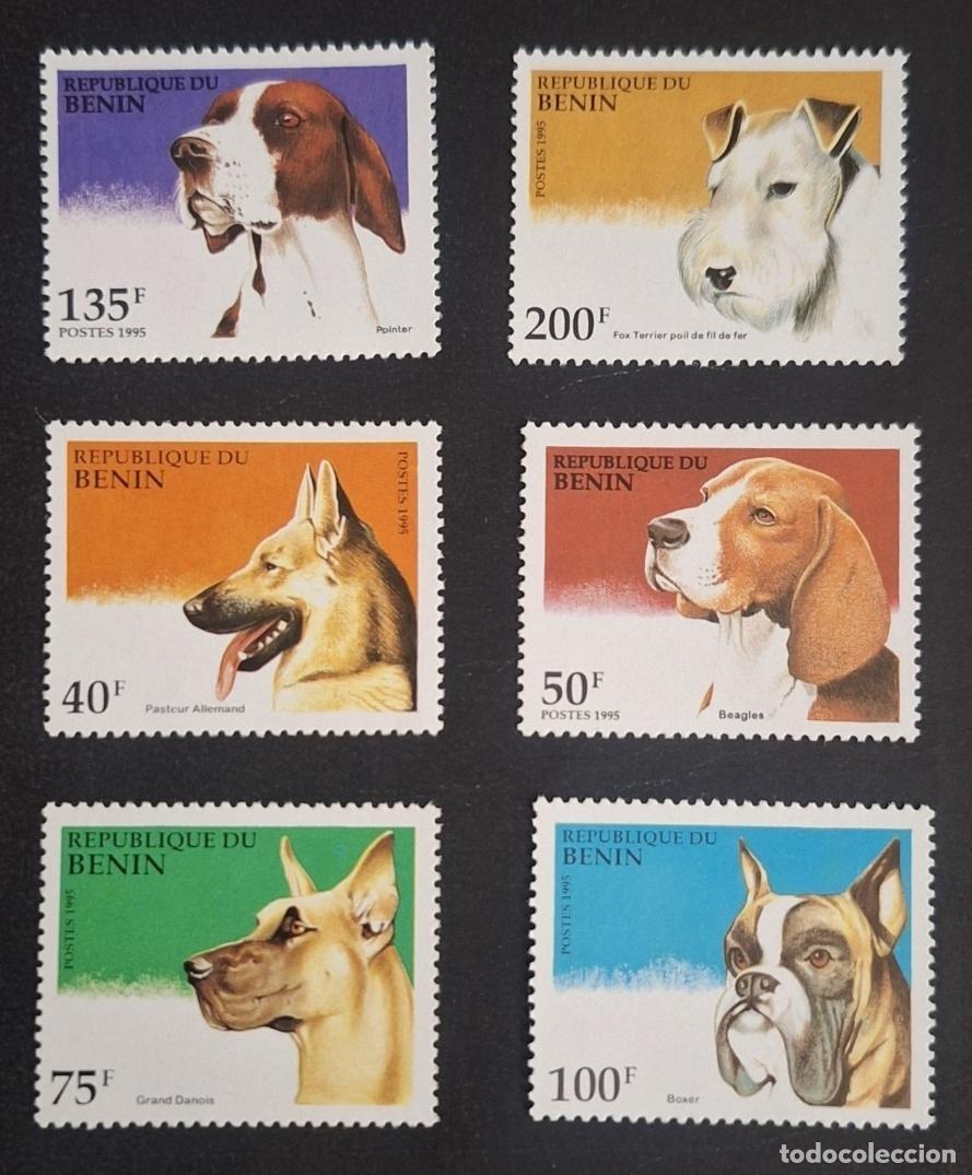 Briefmarken: Ben&iacute;n 1995 Mi. 675-680 perros Pointer Fox Terrier Beagle Boxer Dan&eacute;s
