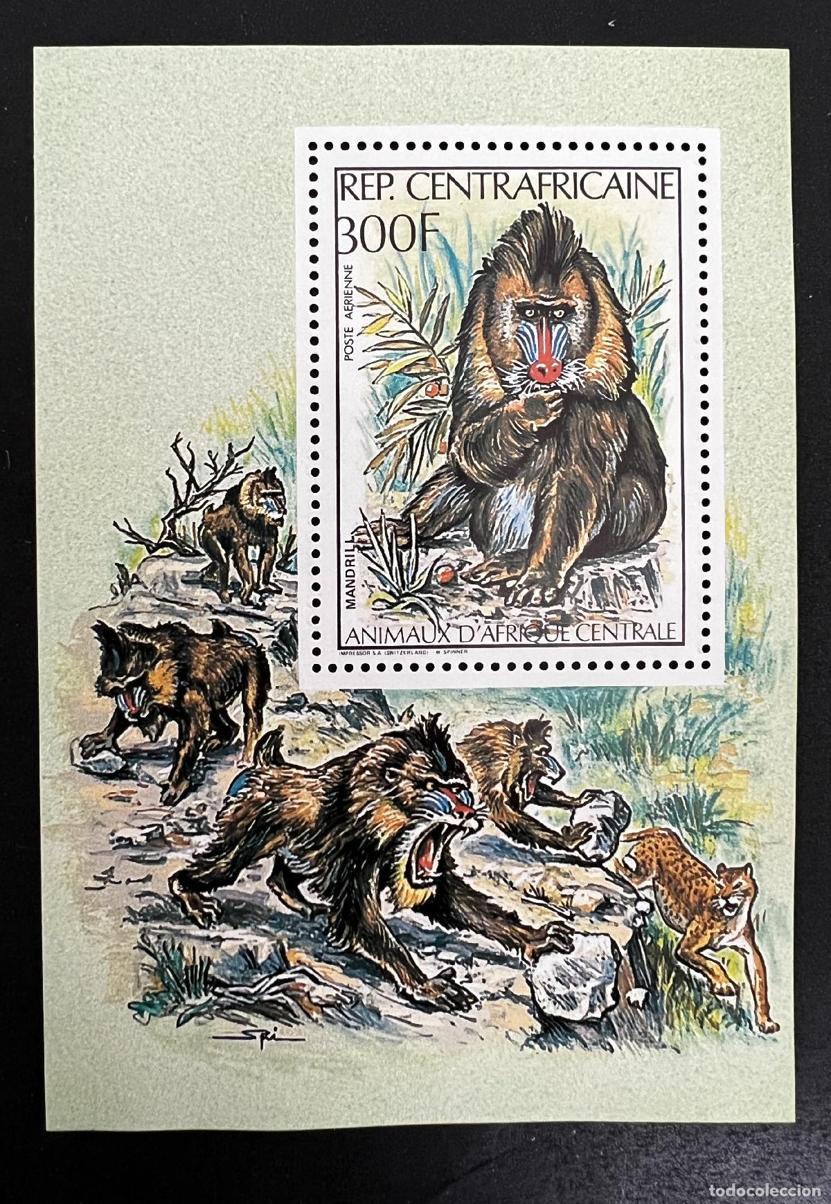 Stamps: Centro&aacute;frica 1982 Mi. 816 mandril animales &Aacute;frica central fauna